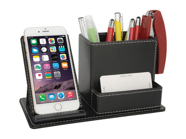 Faux Leather Pen Holder