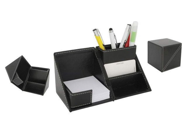 Faux Leather Pen Holder