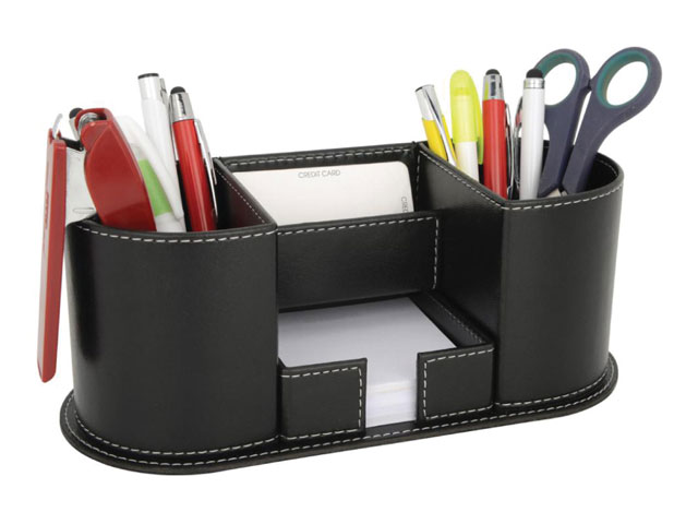 Faux Leather Pen Holder