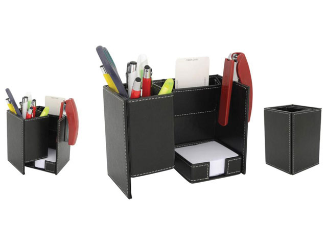 Faux Leather Pen Holder
