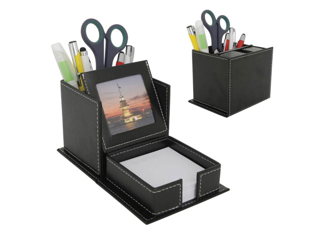 Faux Leather Pen Holder