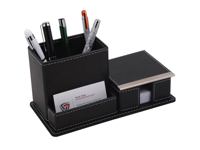 Faux Leather Pen Holder