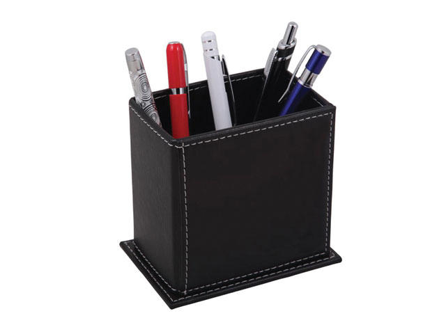 Faux Leather Pen Holder