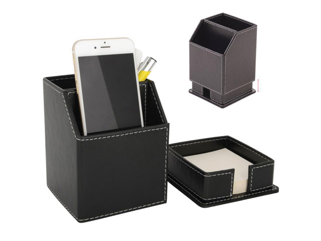 Faux Leather Pen Holder