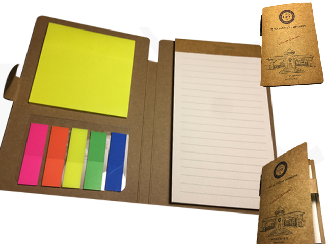 Pocket memo pad set with post-it