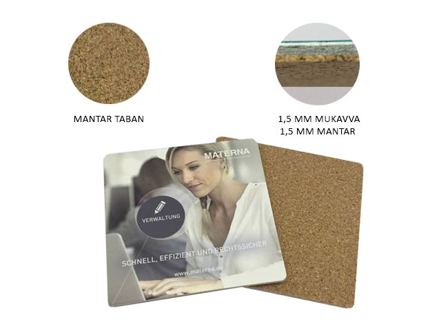 Mantar Bardak Altlığı Kare