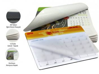 12 Pages Mouse pad with calendar