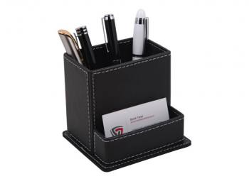 Faux Leather Pen Holder