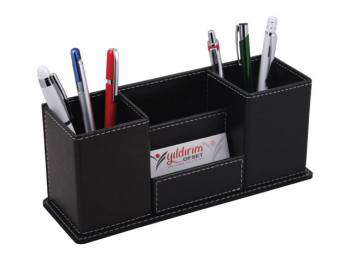 Faux Leather Pen Holder