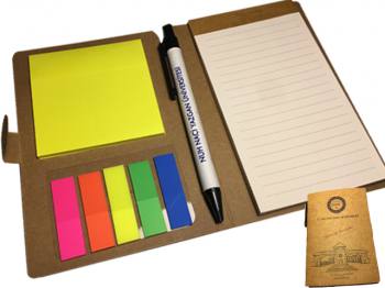 Pocket memo pad set with pen