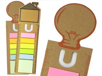 Special Cut Bookmark with Postit